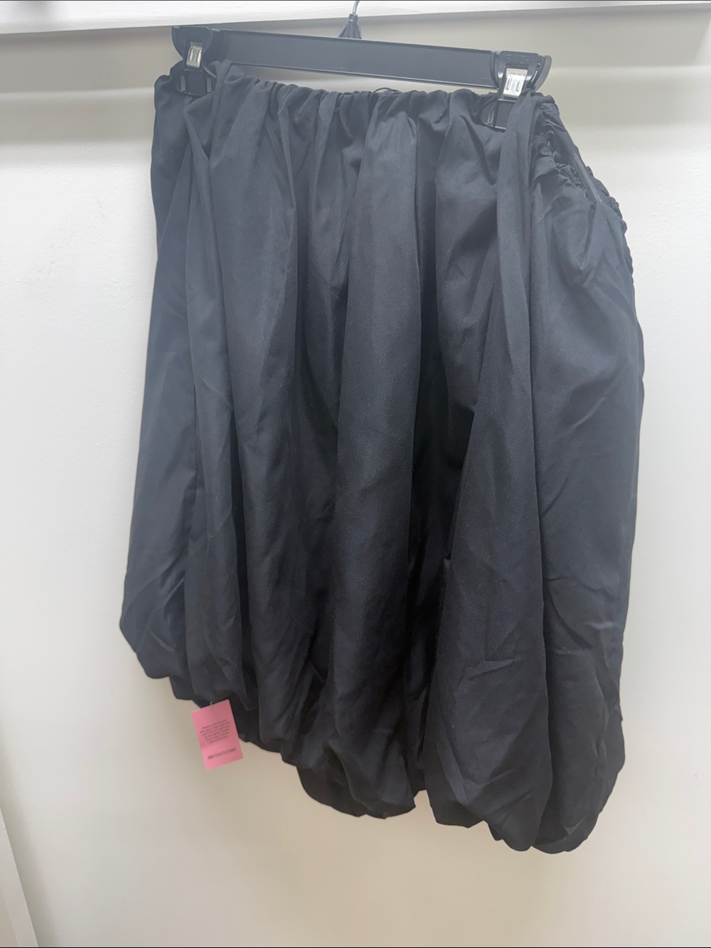 PrettyLittleThing Black Bubble Midi Skirt